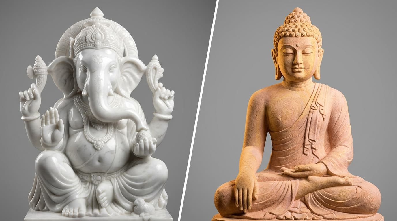 Marble vs Sandstone Handicrafts: Which Stone Is Right for Your Space?