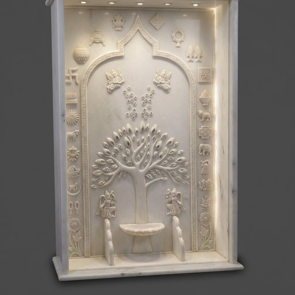 Handcrafted Artisan Jain Temple Stone Shrine - hero-light