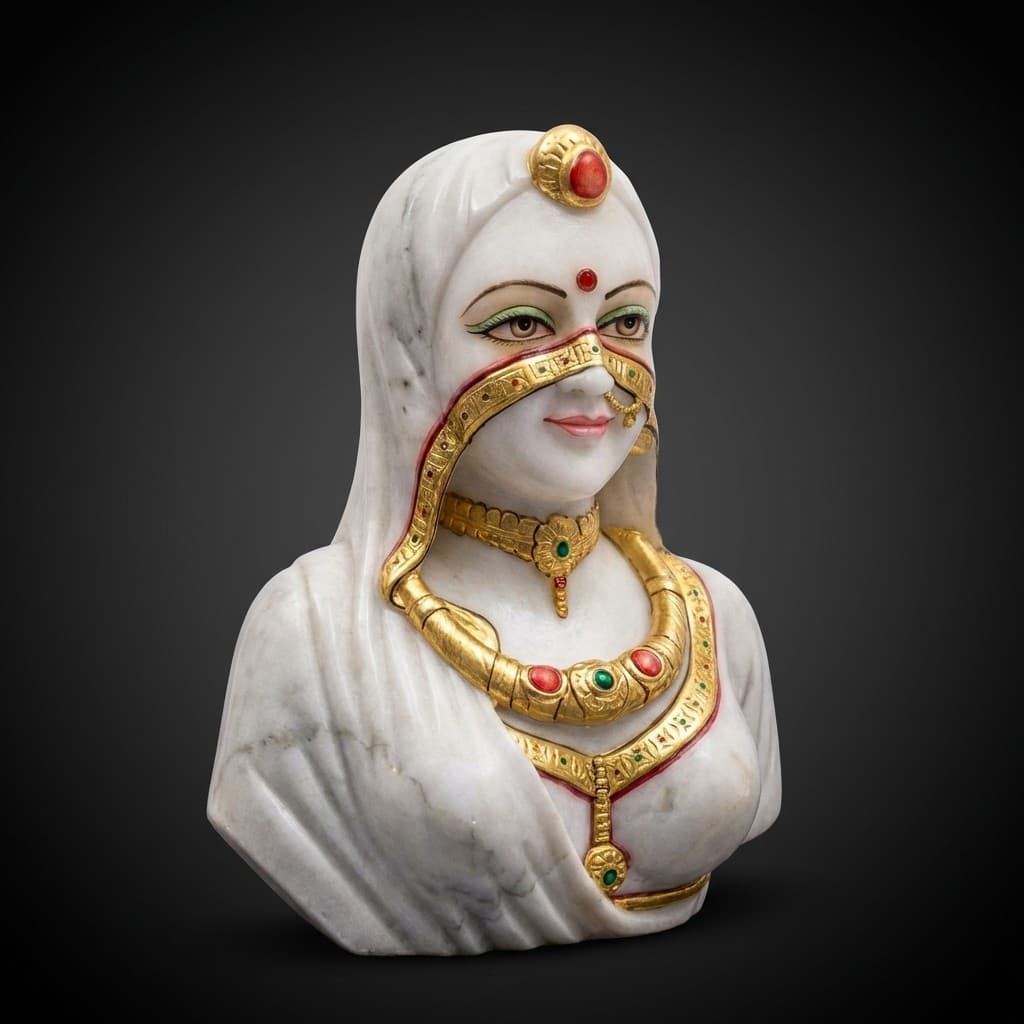 Exquisite Artisan Hand-Carved Bani Thani Stone Sculpture - hero-light