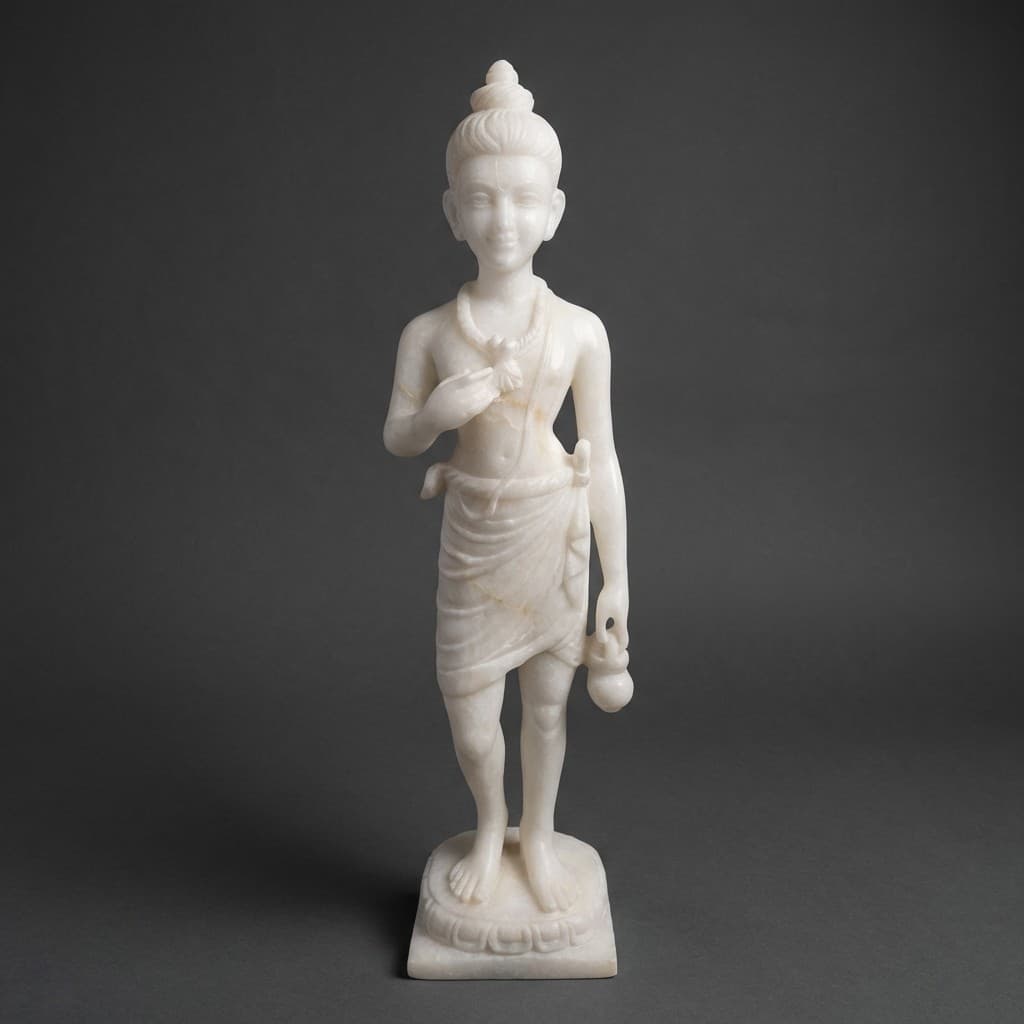 Handcrafted Neelkanth Varni Stone Sculpture - Divine Youthful Deity Statue - hero-light