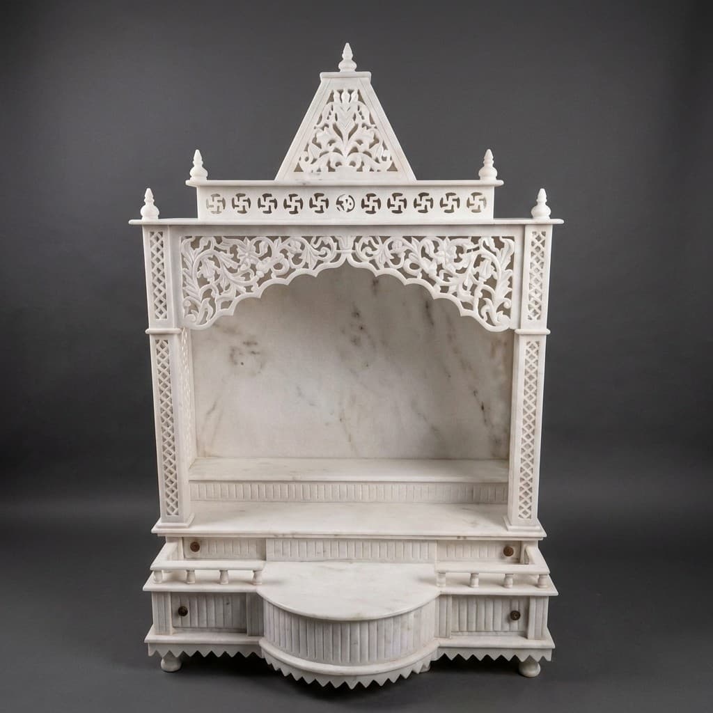 Exquisite Handcrafted Stone Mandir with Intricate Carvings - hero-light