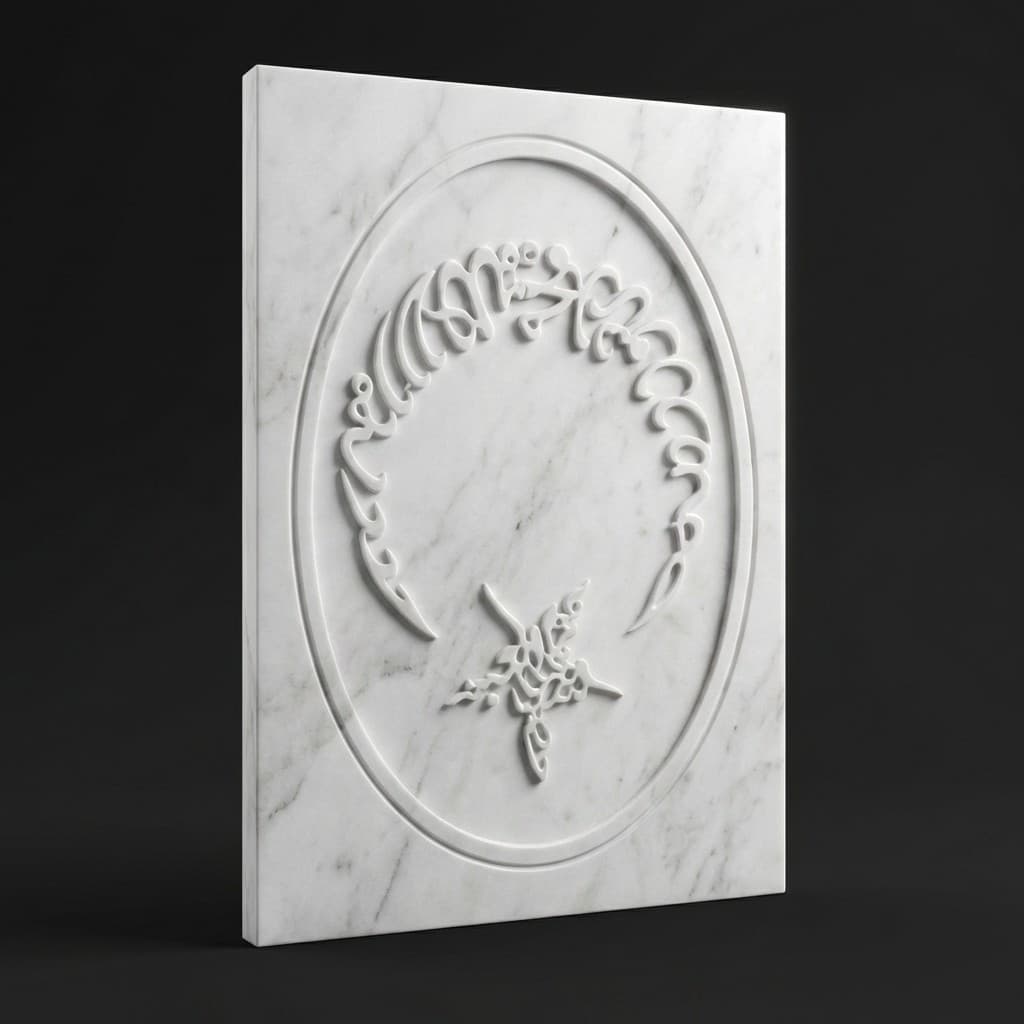 Exquisite Hand-Carved Oval Stone Relief Wall Panel for Pooja Rooms - hero-light