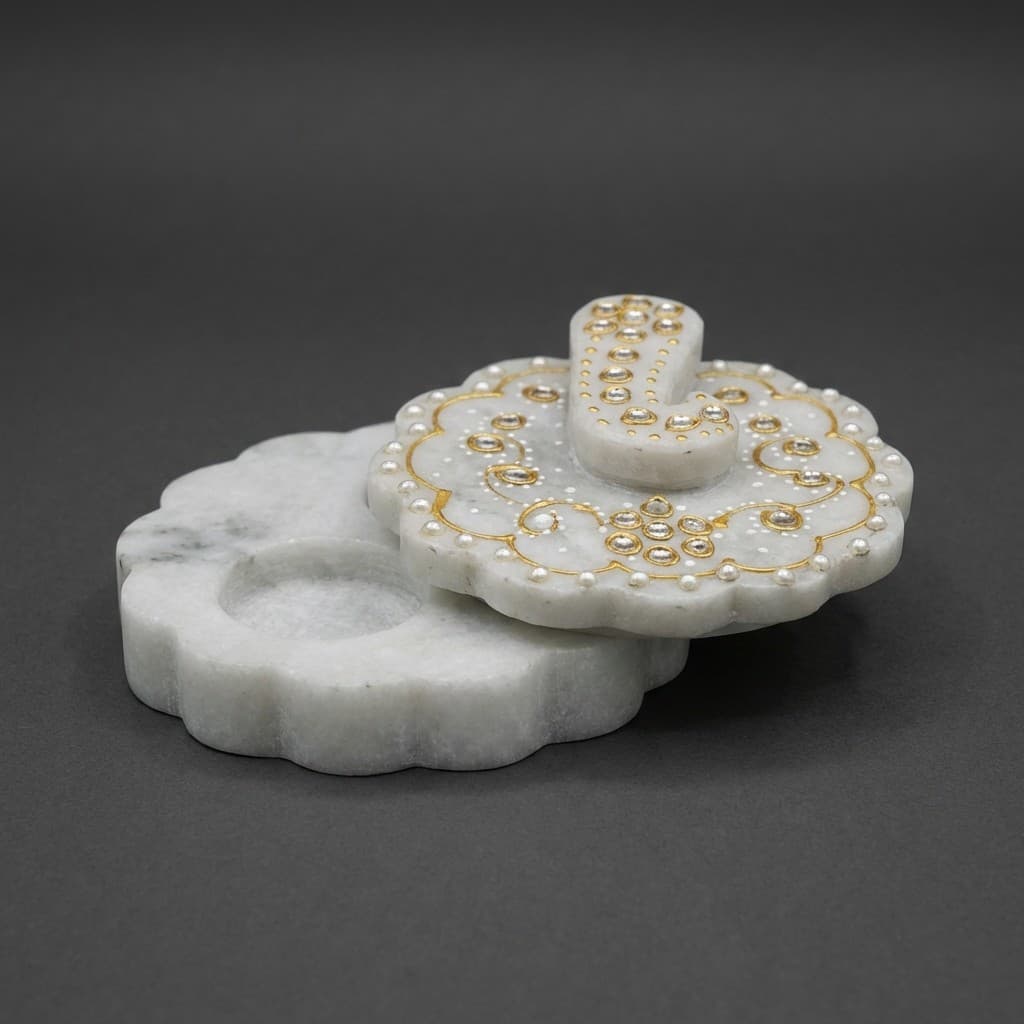 Hand-Carved Ganesha Stone Ritual Chopra Set of 2 - hero-light