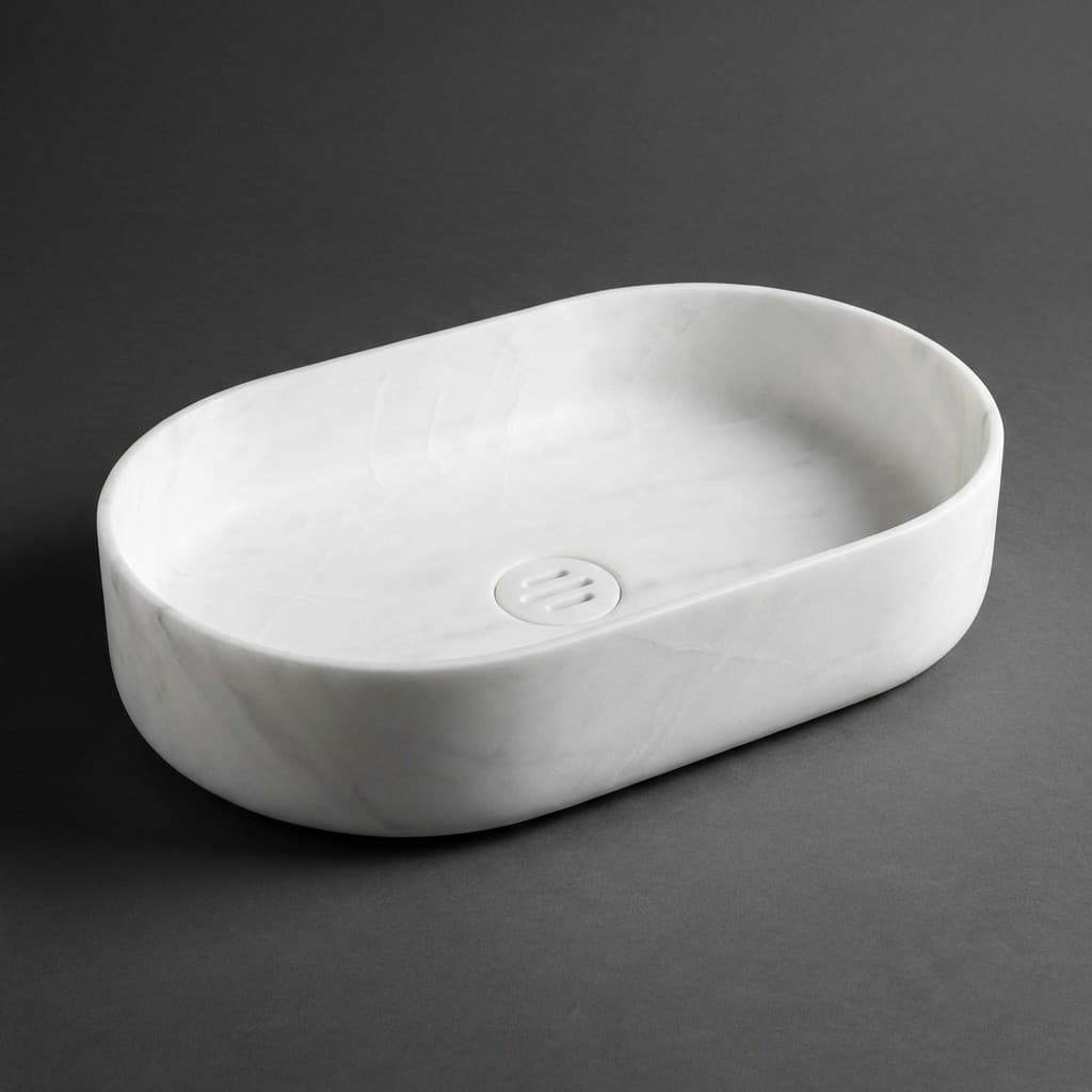 Artisan Crafted Contour Oval Stone Vessel Sink - hero-light