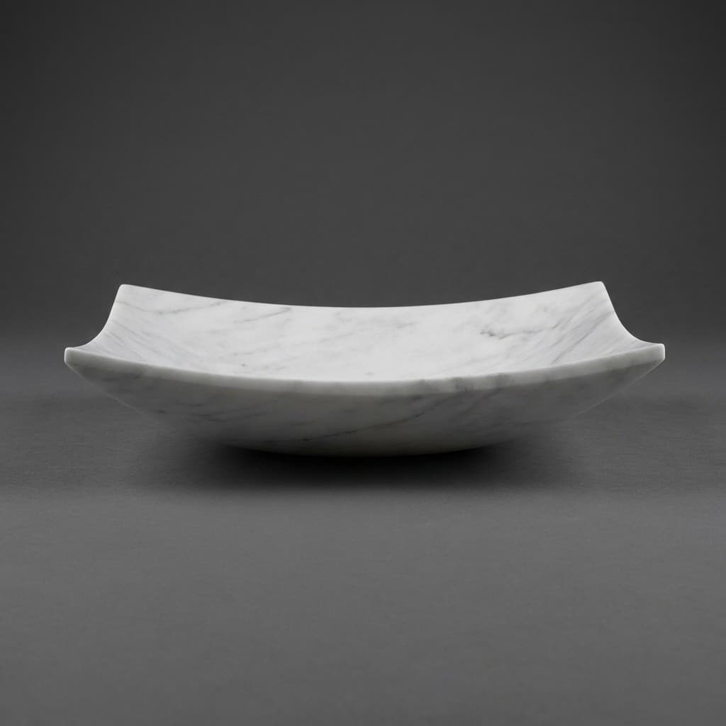 Artisan Hand-Carved Slice Design Stone Vessel Sink - hero-light