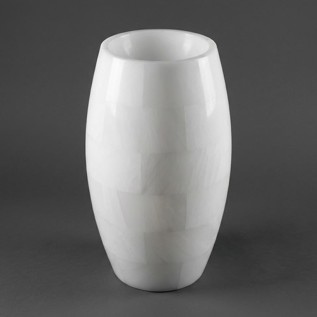 Exquisite Hand-Carved Sculptural Barrel Pedestal Stone Sink - hero-light