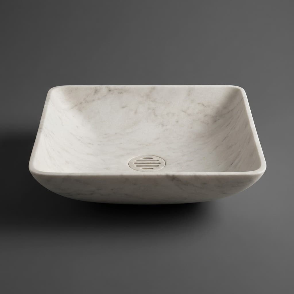 Artisan Hand-Carved Contour Stone Vessel Sink - hero-light