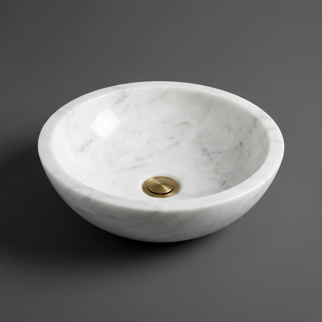 Exquisite Handcrafted Polished Stone Vessel Sink - hero-light