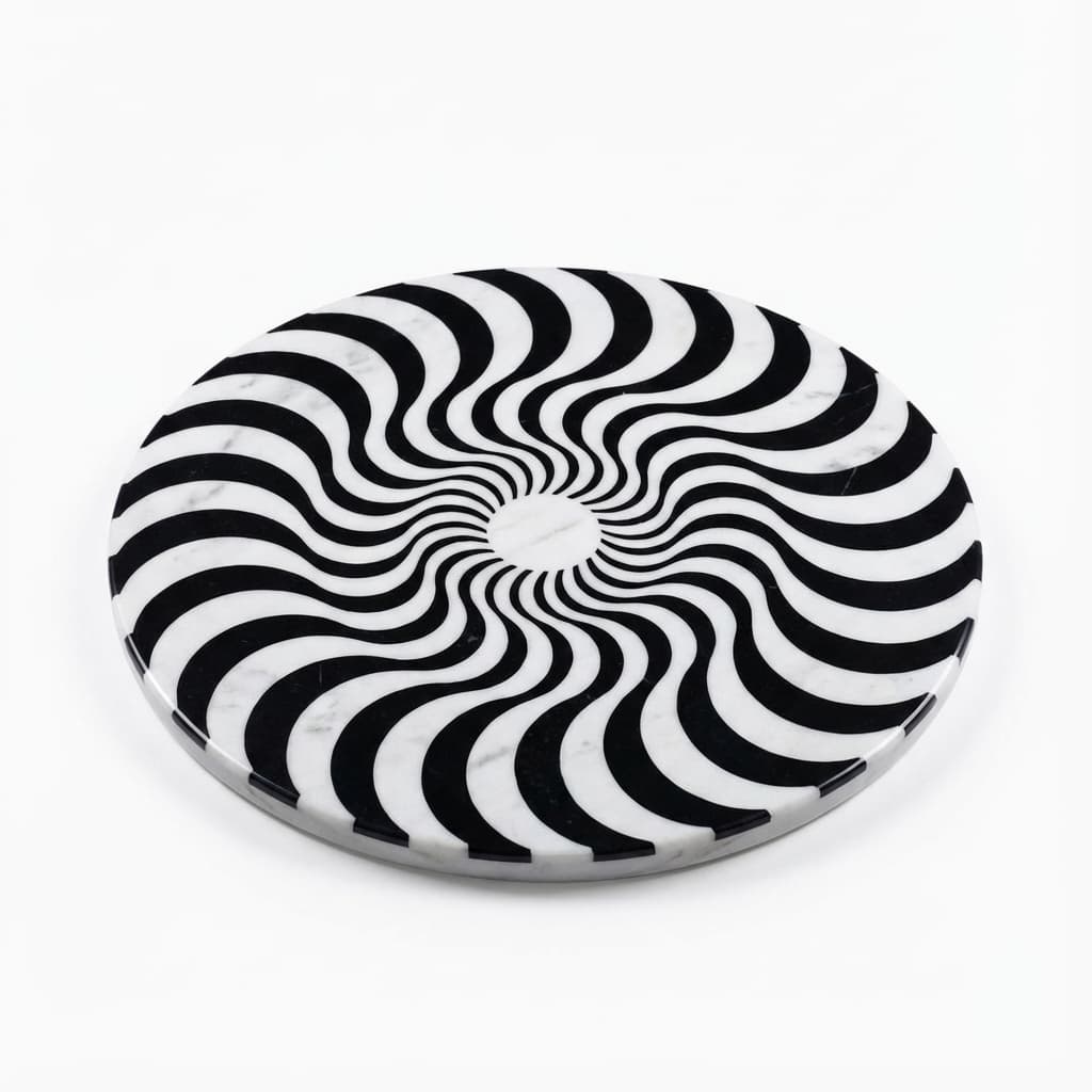 Handcrafted Artisan Optical Illusion Stone Coffee Tabletop - hero-light