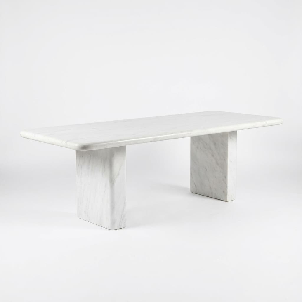 Elegant Hand-Carved Natural Stone Statement Table - hero-light