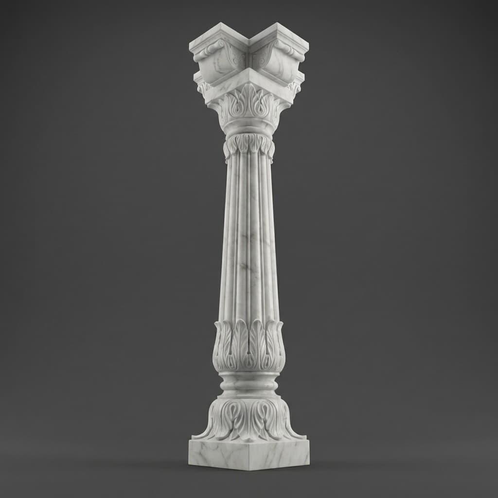 Artisan-Crafted Traditional Royal Stone Pillar - hero-light