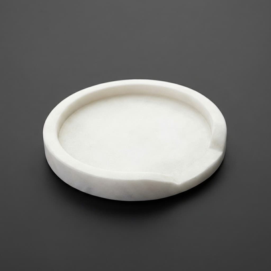 Artisan Hand-Carved Minimalist Stone Spoon Rest - hero-light