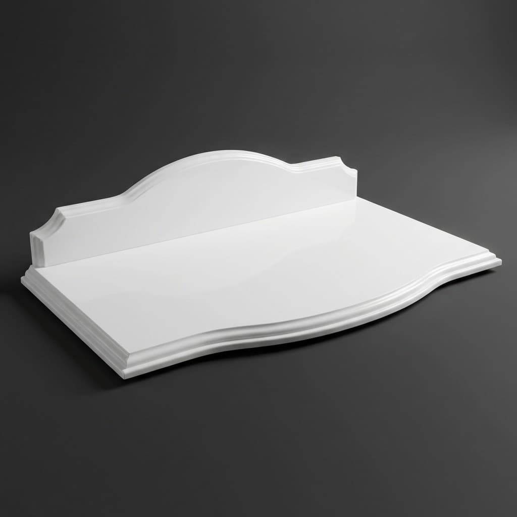 Artisan Hand-Carved Contoured Stone Vanity Top with Ogee Edge - hero-light